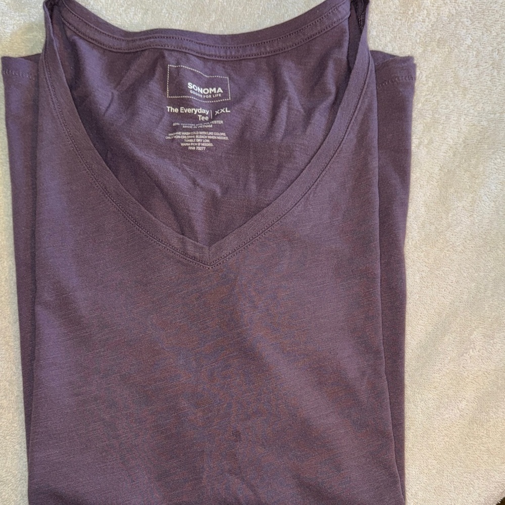 Sonoma Women's Deep Purple V-Neck Tank Top